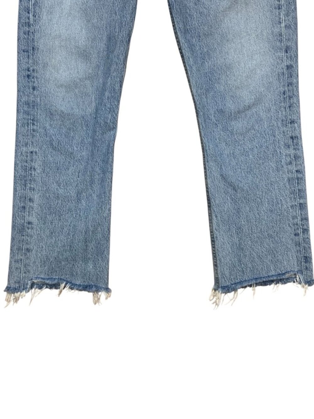 Agolde Riley High Rise Straight Crop Jean 29 Blue Button Fly - Picture 10 of 13